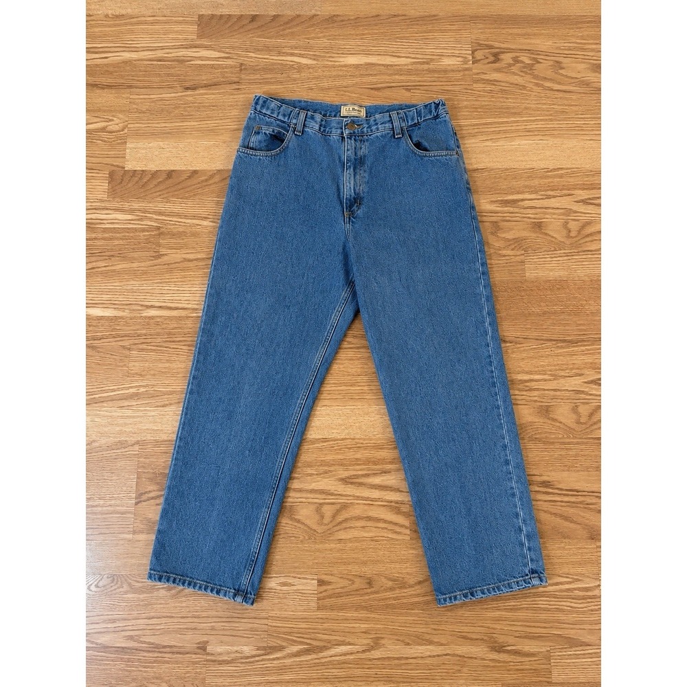 LL Bean Jeans Mens 36x29 Comfort Waist Double L Blue Denim Medium Wash 250265